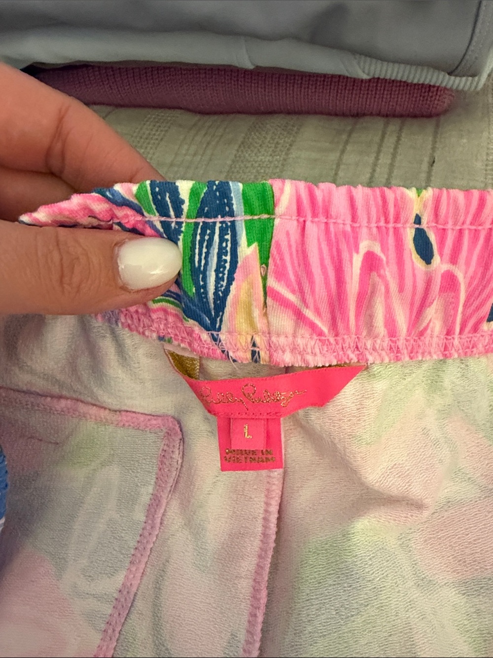 Lilly Pulitzer Pink Multicolor Floral Stretch Leggings - Picture 6 of 6